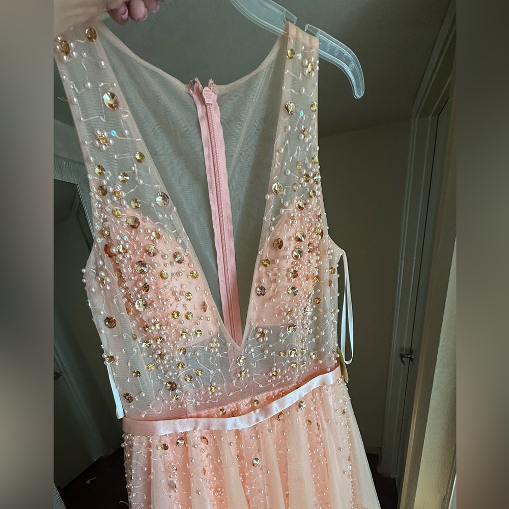 Coral Pink Prom Dress